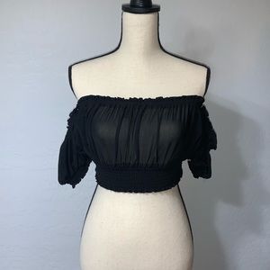 Black sheer top